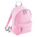 Classic Pink-Light Grey - Front - Bagbase Fashion Mini Knapsack