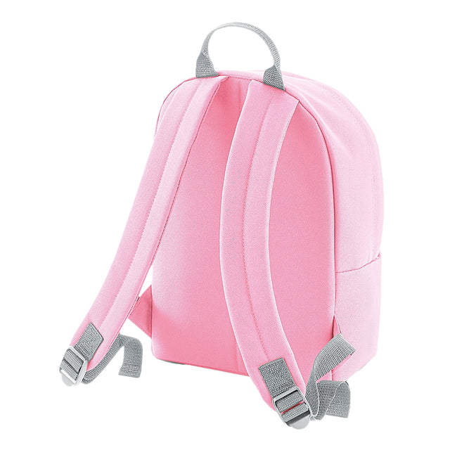 Classic Pink-Light Grey - Back - Bagbase Fashion Mini Knapsack