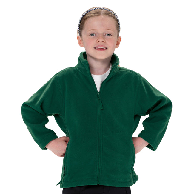 Bottle Green - Back - Jerzees Schoolgear Childrens Full Zip Outdoor Fleece Jacket