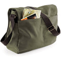 Vintage Military Green - Back - Quadra Vintage Canvas Despatch Bag - 3.6 Gal