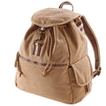 Sahara - Front - Quadra Vintage Canvas Backpack - 18 Liters