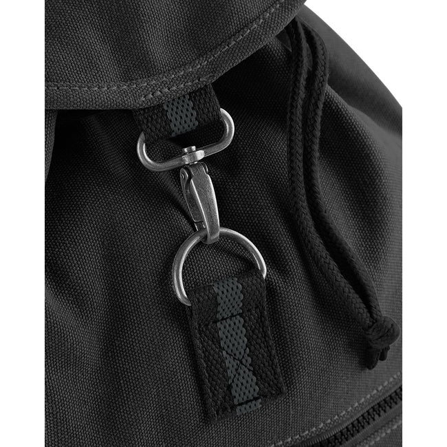 Vintage Black - Side - Quadra Vintage Canvas Backpack - 18 Liters