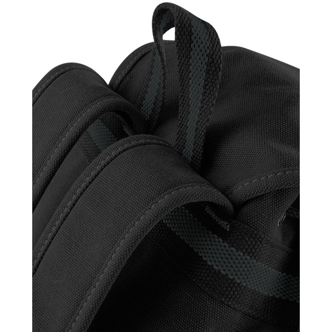 Vintage Black - Close up - Quadra Vintage Canvas Backpack - 18 Liters