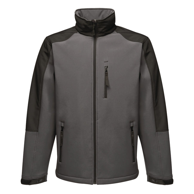 Seal Grey-Black - Front - Regatta Mens Hydroforce 3-layer Membrane Waterproof Breathable Softshell Jackets