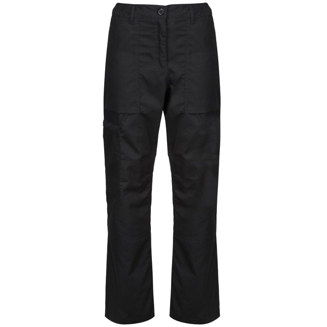 Black - Front - Regatta Ladies New Action Trouser (Short) - Pants