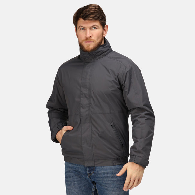 Seal Grey-Black - Side - Regatta Dover Waterproof Windproof Jacket (Thermo-Guard Insulation)