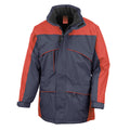 Navy-Red - Front - Result Mens Seneca Midweight Performance StormDri Waterproof Windproof Jacket