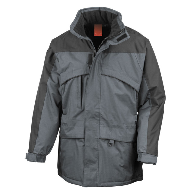 Anthracite-Black - Front - Result Mens Seneca Midweight Performance StormDri Waterproof Windproof Jacket