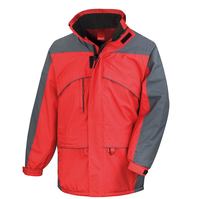 Red-Anthracite - Front - Result Mens Seneca Midweight Performance StormDri Waterproof Windproof Jacket