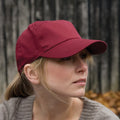 Burgundy - Back - Result Unisex Plain Baseball Cap