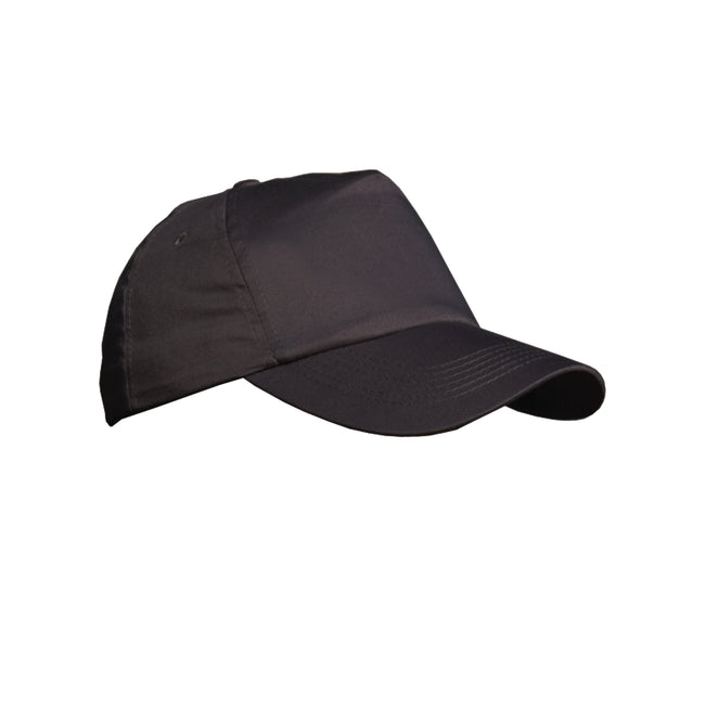 Black - Front - Result Unisex Plain Baseball Cap
