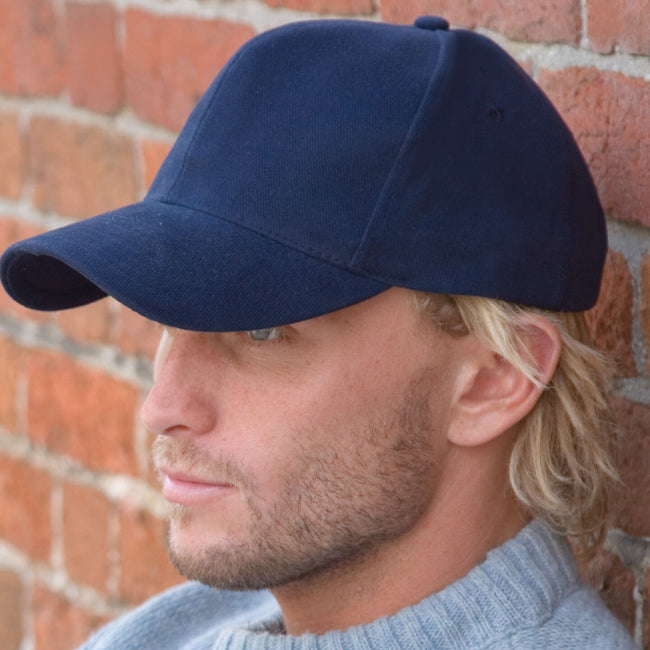 Navy Blue - Back - Result Pro Style Heavy Brushed Cotton Baseball Cap
