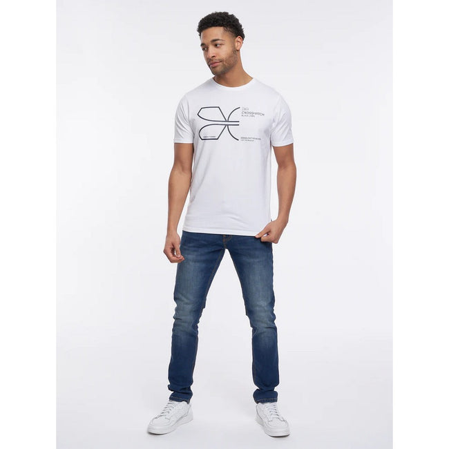 White - Pack Shot - Crosshatch Mens Cutups T-Shirt