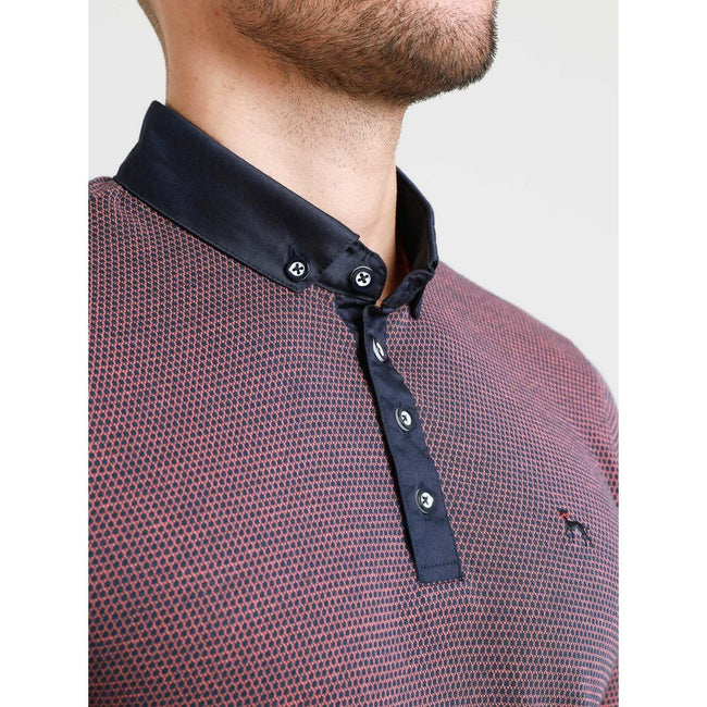 Navy-Red - Lifestyle - Bewley & Ritch Mens Bricks Polo Shirt