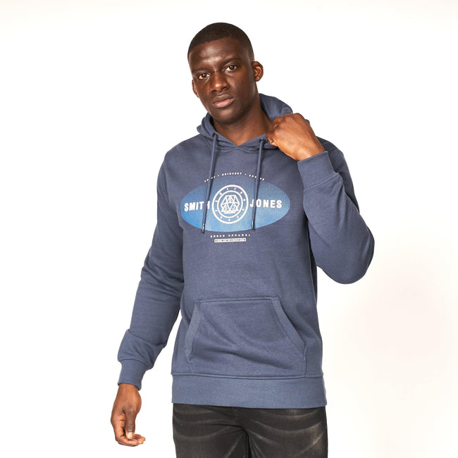 Midnight Navy - Front - Smith & Jones Mens Easland Hoodie