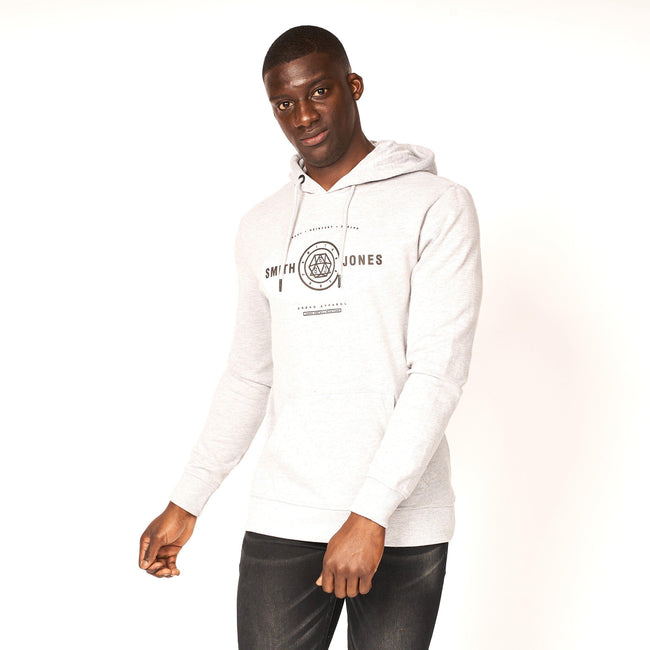 Light Grey Marl - Front - Smith & Jones Mens Easland Hoodie