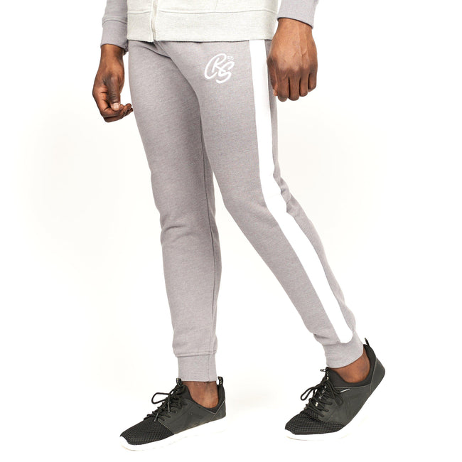 Mid Grey Marl - Front - Crosshatch Mens Piplow Sweatpants