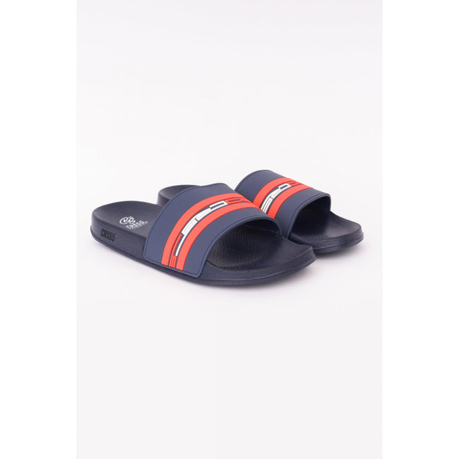 Navy-Red - Front - Crosshatch Mens Mentella Sliders