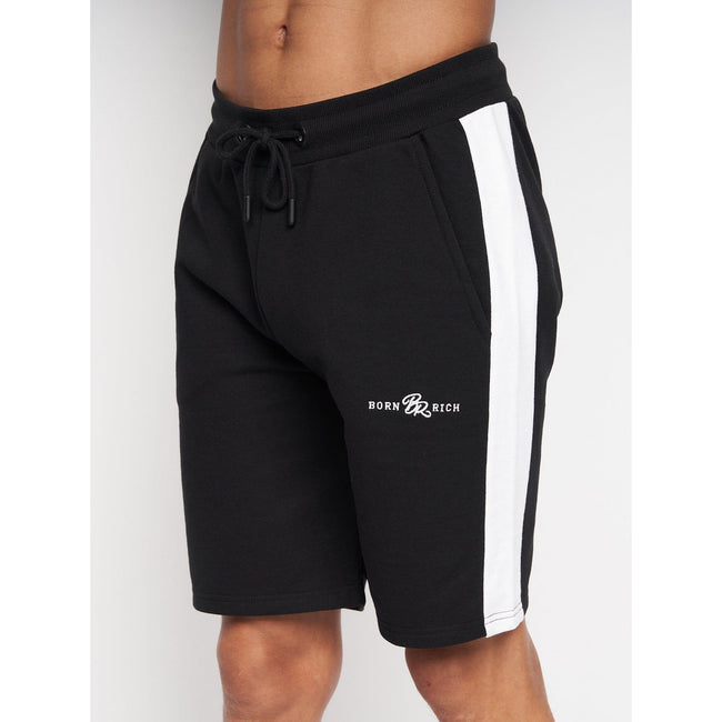 Black - Front - Born Rich Mens Taymor Sweat Shorts