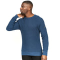 Navy - Front - Crosshatch Mens Minehead Knitted Pullover