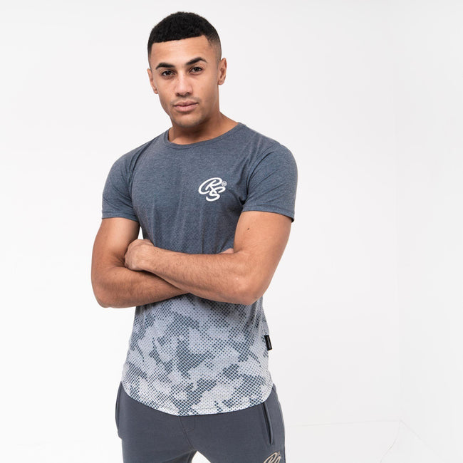 Bluestone - Front - Crosshatch Mens Prenzlau Gradient T-Shirt