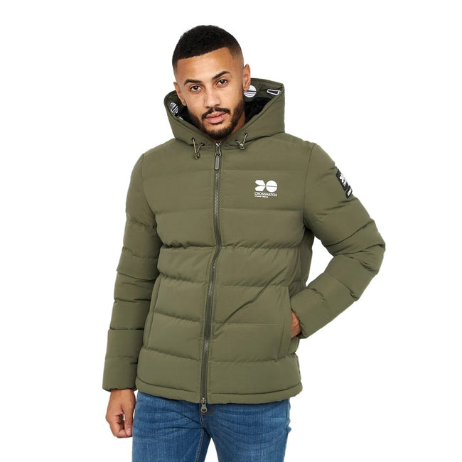 Olive - Front - Crosshatch Mens Pitsburg Jacket