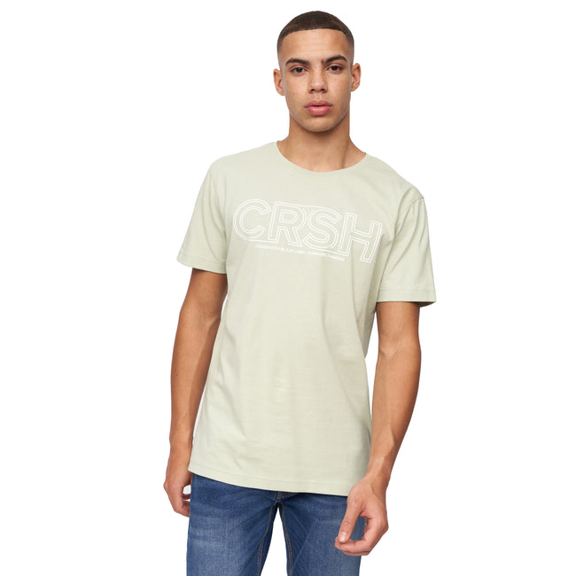 Sage - Front - Crosshatch Mens Kendrick T-Shirt