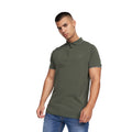 Dark Khaki - Front - Crosshatch Mens Padro Polo Shirt