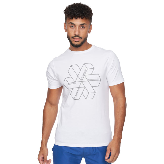 White - Side - Crosshatch Mens Allred T-Shirt