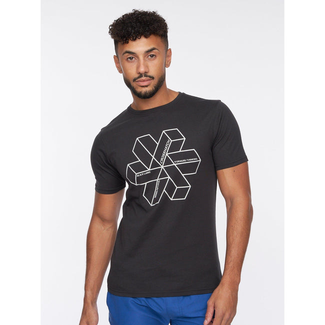 Black - Front - Crosshatch Mens Allred T-Shirt