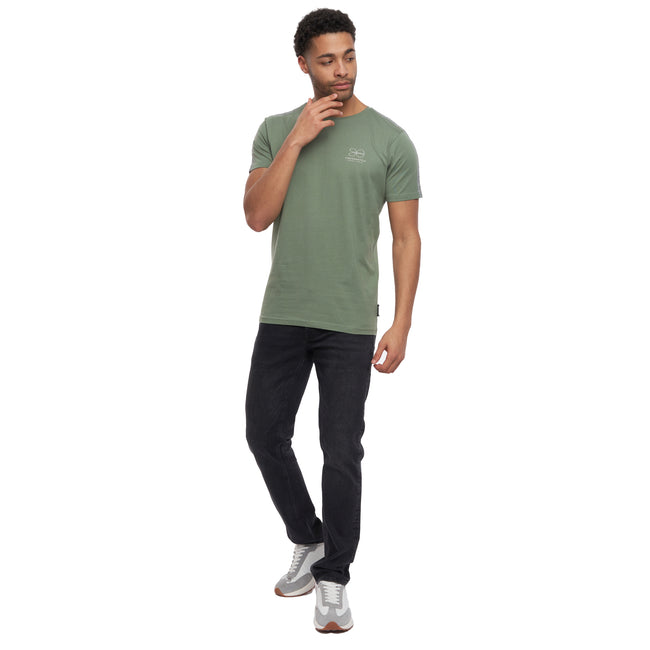 Olive - Lifestyle - Crosshatch Mens Caveron T-Shirt