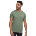 Olive - Front - Crosshatch Mens Caveron T-Shirt