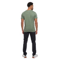 Olive - Back - Crosshatch Mens Caveron T-Shirt