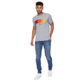 Grey Marl - Lifestyle - Crosshatch Mens Flocked T-Shirt