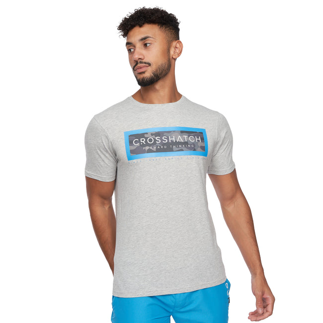 Grey Marl - Side - Crosshatch Mens Gramcam T-Shirt
