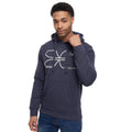Navy - Front - Crosshatch Mens Cutups Hoodie