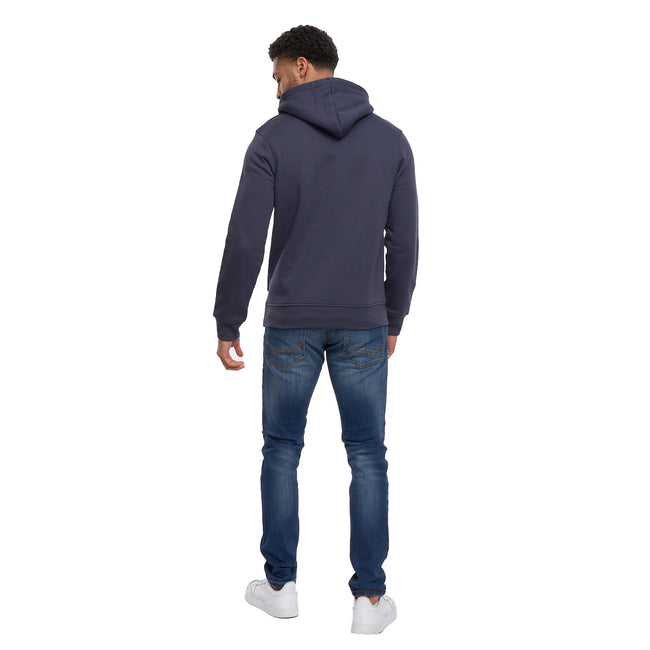 Navy - Back - Crosshatch Mens Cutups Hoodie