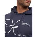 Navy - Lifestyle - Crosshatch Mens Cutups Hoodie