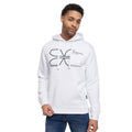 White - Front - Crosshatch Mens Cutups Hoodie