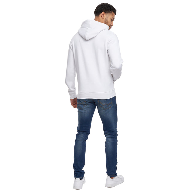 White - Back - Crosshatch Mens Cutups Hoodie
