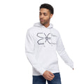 White - Side - Crosshatch Mens Cutups Hoodie