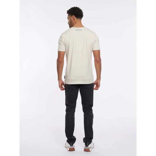 Off White - Back - Crosshatch Mens Fade T-Shirt