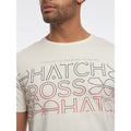 Off White - Side - Crosshatch Mens Fade T-Shirt