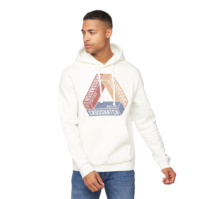 Off White - Side - Crosshatch Mens Pashika Hoodie
