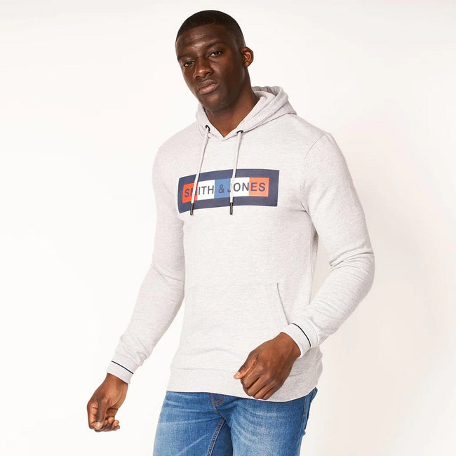 Light Grey Marl - Side - Smith & Jones Mens Beniko Hoodie