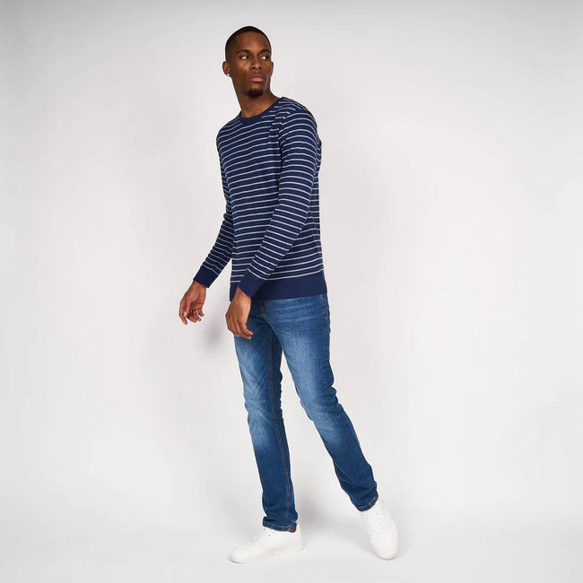 Navy Marl - Lifestyle - Smith & Jones Mens Doares Knitted Sweater