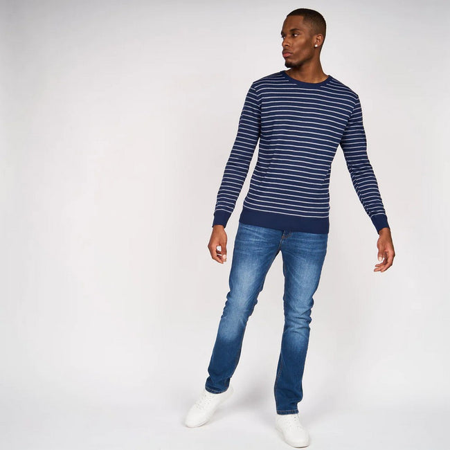 Navy Marl - Pack Shot - Smith & Jones Mens Doares Knitted Sweater