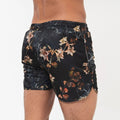 Black - Back - Crosshatch Mens Winifred Swim Shorts