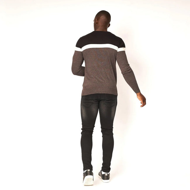 Black - Back - Smith & Jones Mens Nichols Knitted Sweater