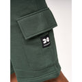 Deep Green - Side - Crosshatch Mens Logo Cargo Shorts